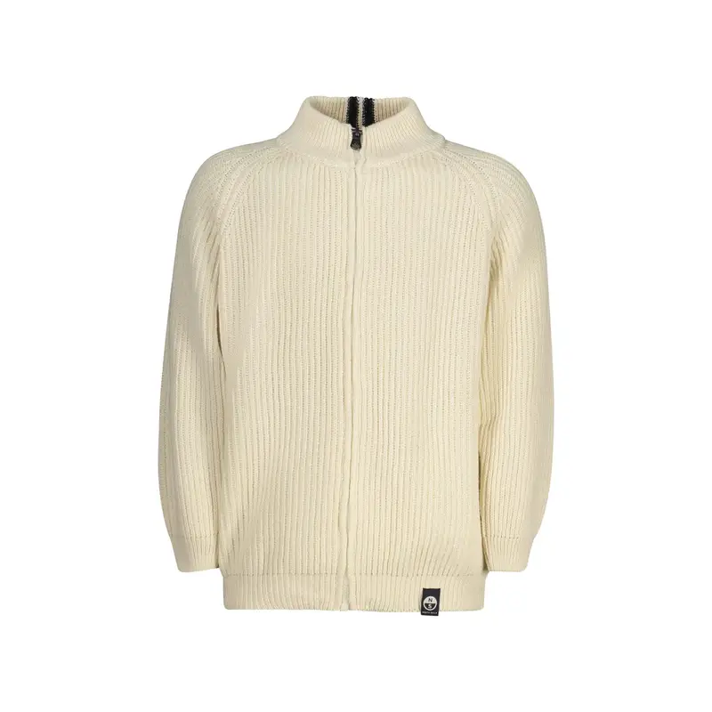 Maglia Cardigan Unisex Bianco Full Zip Logo