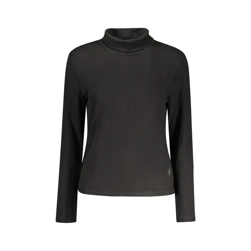 Maglia Donna Nera Lupetto Logo Nero