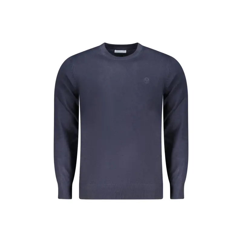Maglia Uomo Blu Girocollo con Logo