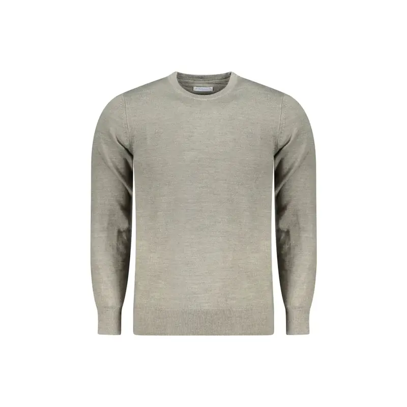 Maglia Uomo Grigia Girocollo con Logo Grigio
