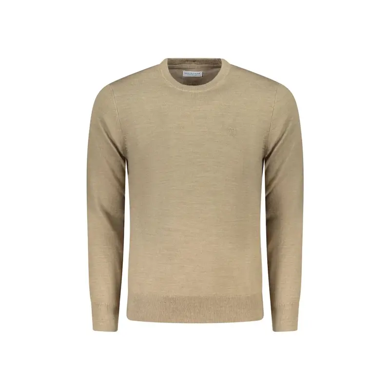 Maglia Uomo Marrone Girocollo con Logo