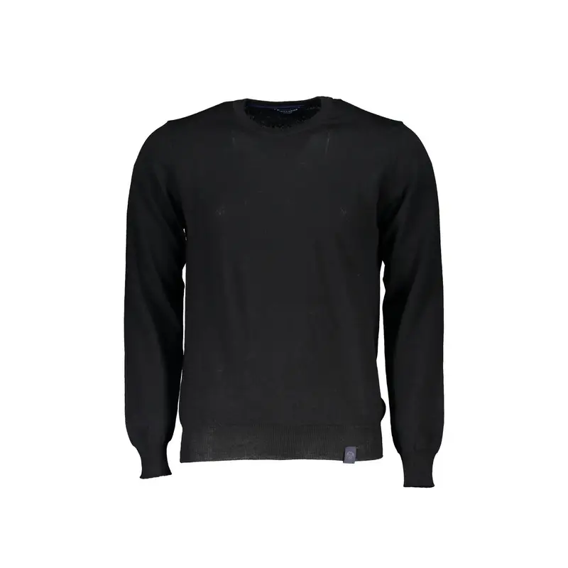Maglia Uomo Nera Girocollo Maniche Lunghe Nero