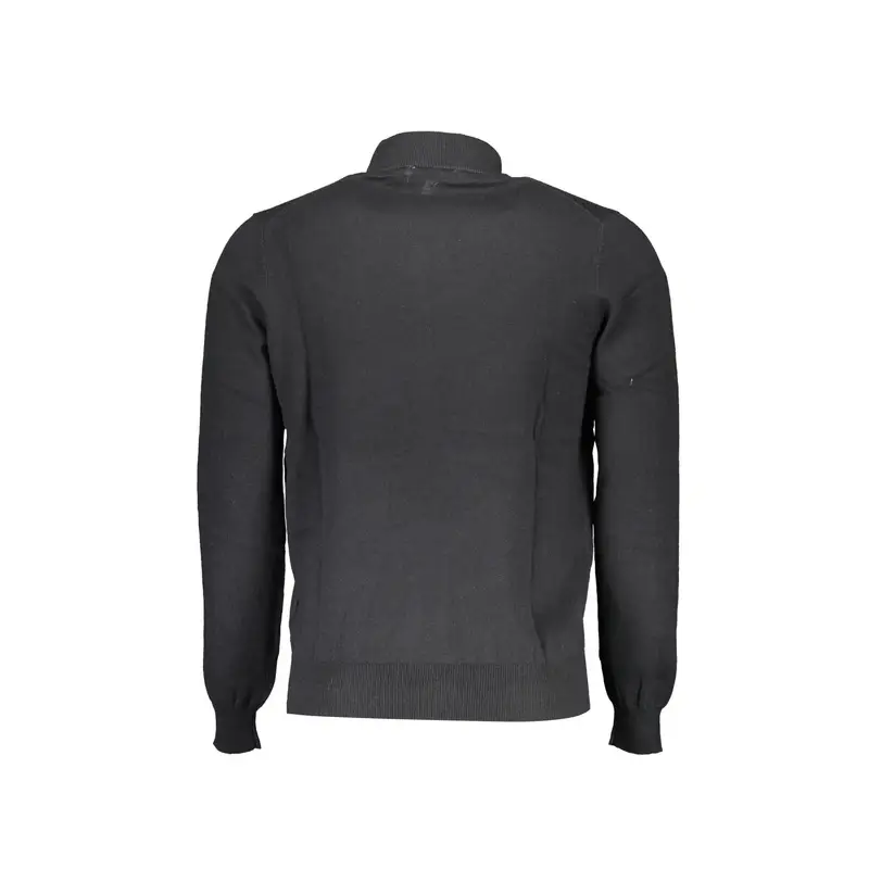 Maglia Uomo Nera Ricamo Nero miniatura 2