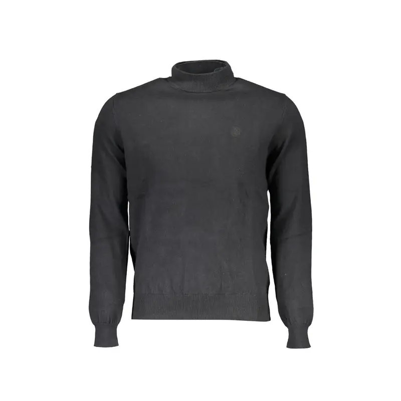 Maglia Uomo Nera Ricamo Nero