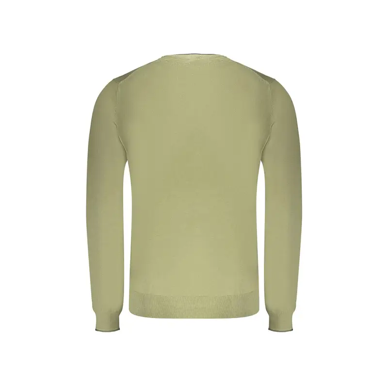 Maglia Uomo Verde Girocollo Maniche Lunghe Logo miniatura 2