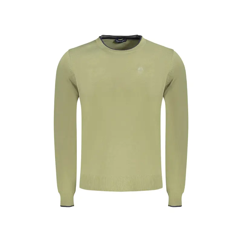 Maglia Uomo Verde Girocollo Maniche Lunghe Logo