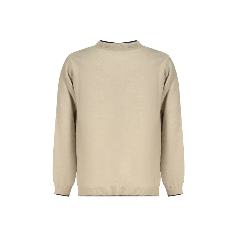 Maglione Bambino Beige Girocollo Lana Cachemire Logo miniatura 2