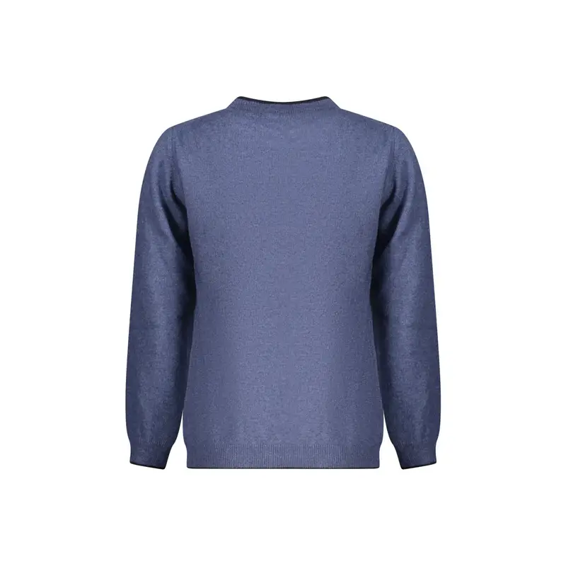 Maglione Bambino Blu Girocollo Lana Cachemire Logo miniatura 2