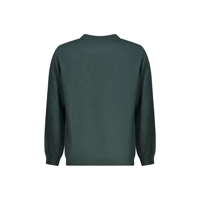 Maglione Bambino Verde Girocollo Lana Cachemire Logo miniatura 2