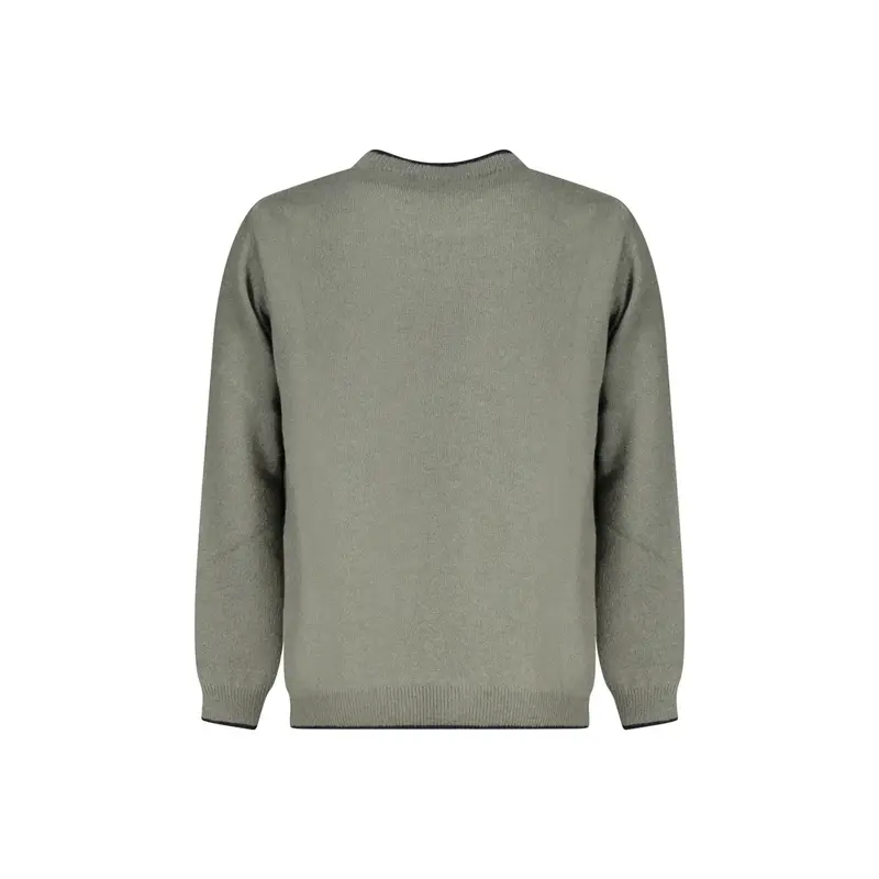 Maglione Bambino Verde Girocollo Lana Cachemire Logo miniatura 2