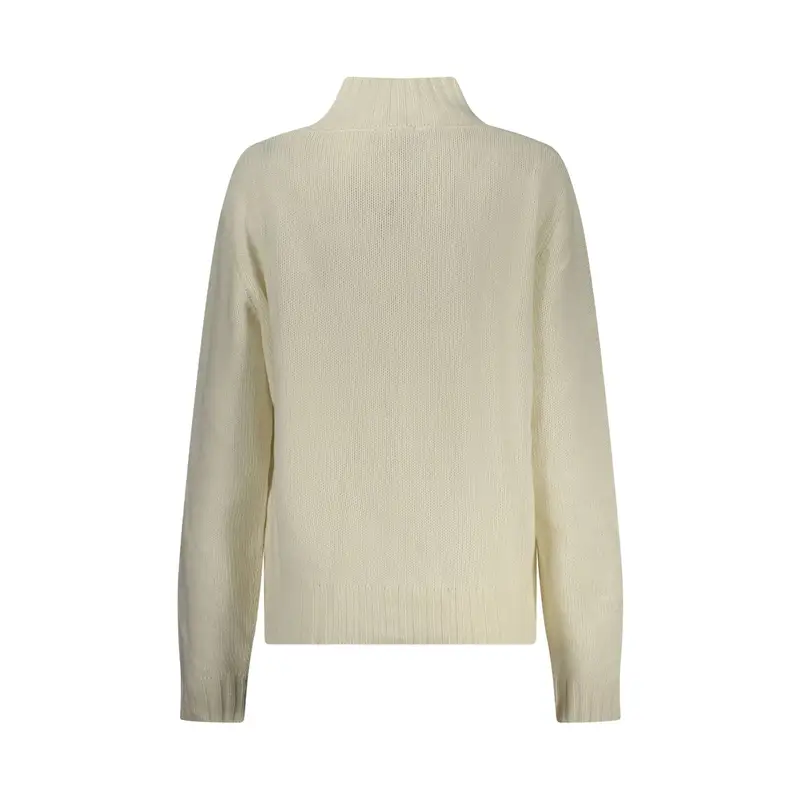 Maglione Donna Bianco Collo Alto Logo miniatura 2