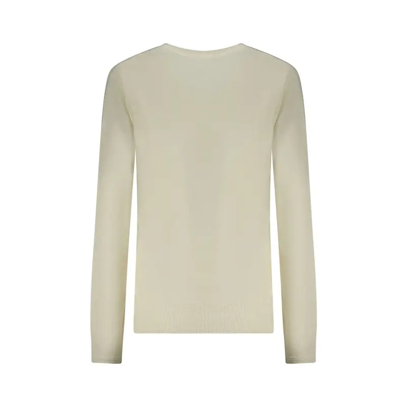 Maglione Donna Bianco Girocollo Maniche Lunghe Logo miniatura 2