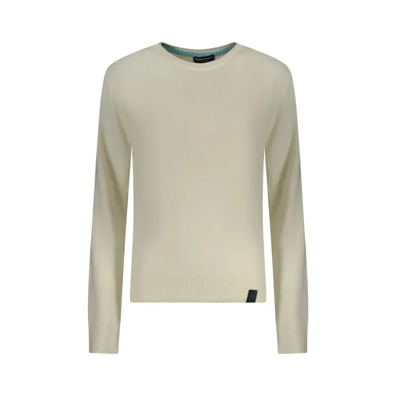 Maglione Donna Bianco Girocollo Maniche Lunghe Logo