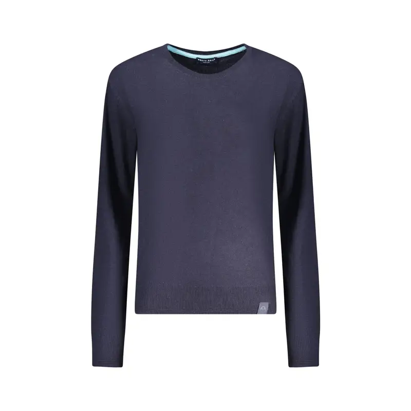 Maglione Donna Blu Girocollo Lana Cachemire Logo