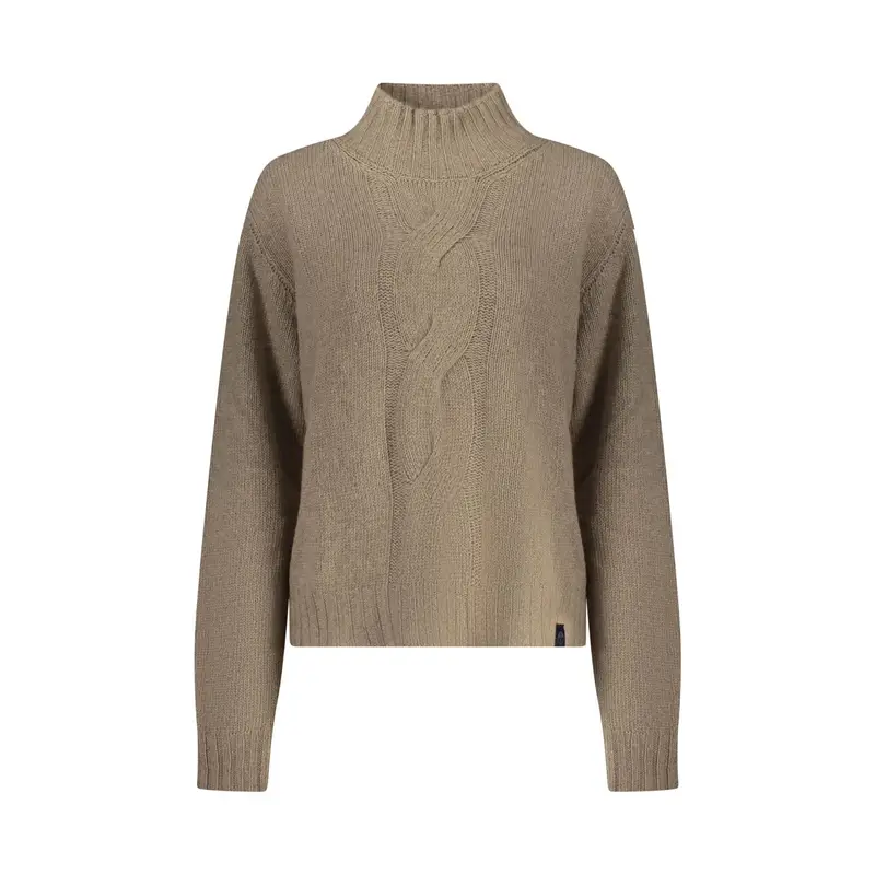 Maglione Donna Marrone Logo