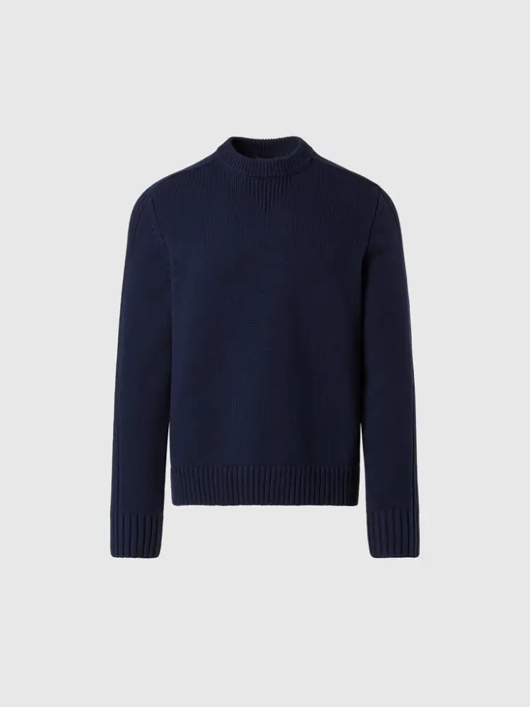 maglione in misto cotone organico blu