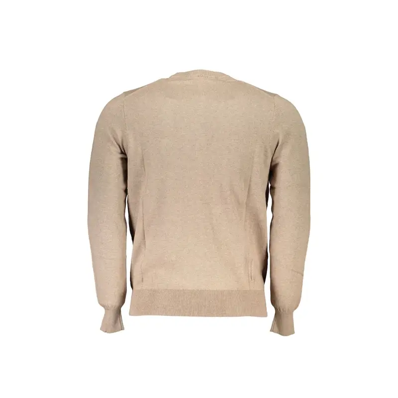 Maglione Uomo Beige Girocollo Maniche Lunghe miniatura 2