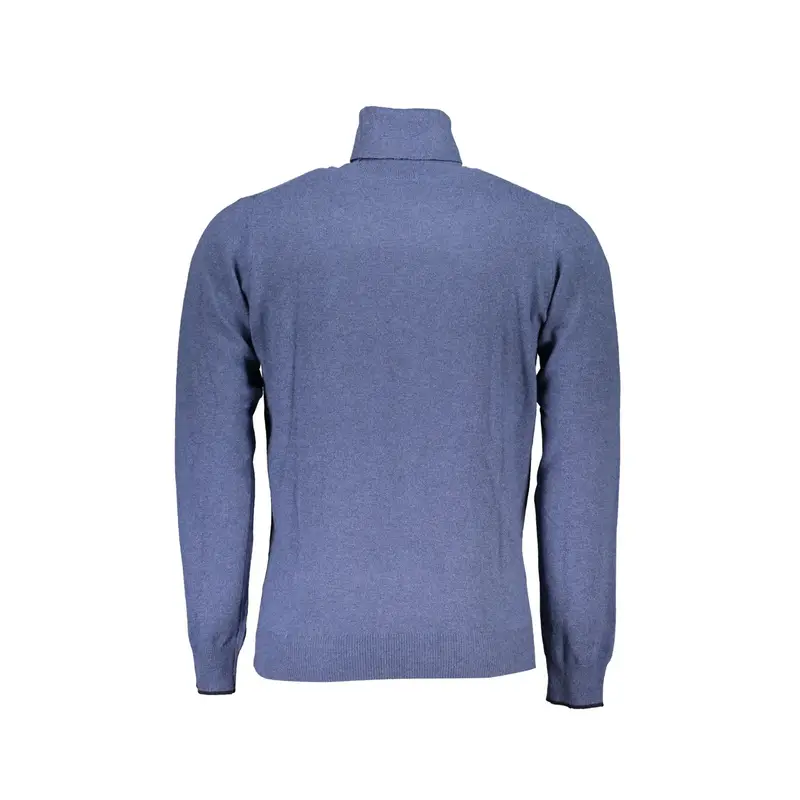 Maglione Uomo Blu Dolcevita Maniche Lunghe miniatura 2