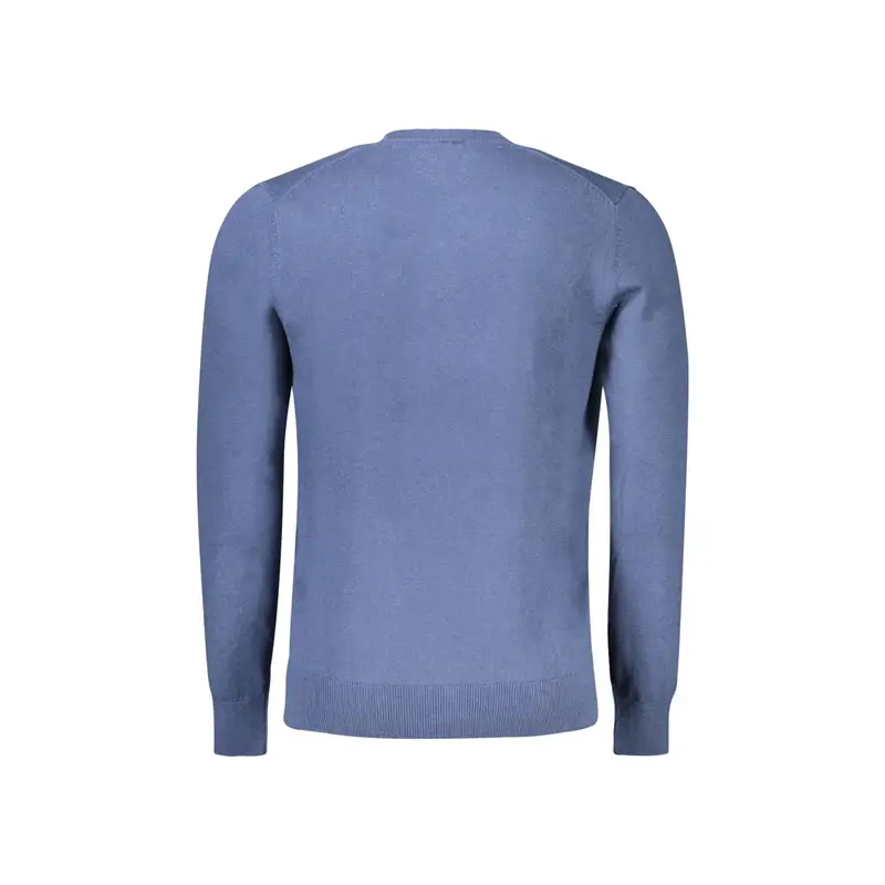 Maglione Uomo Blu Girocollo in Cotone e Lana miniatura 2