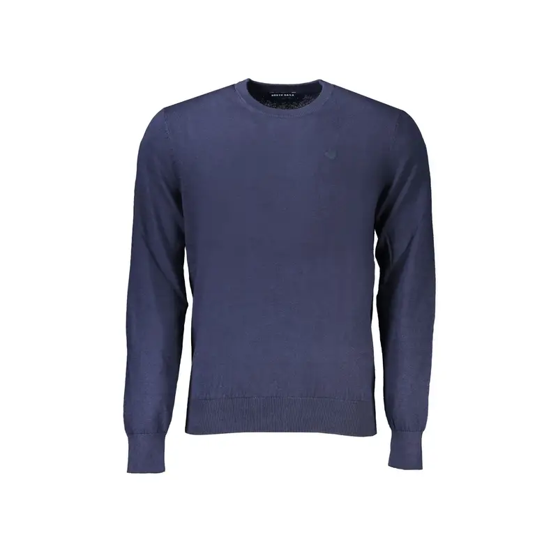 Maglione Uomo Blu Girocollo in Cotone e Lana