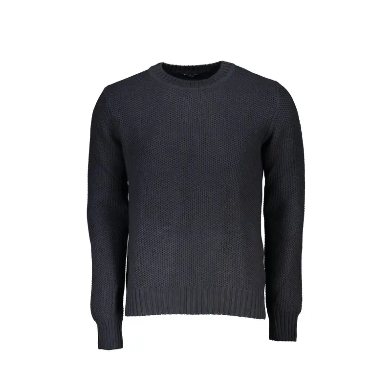 Maglione Uomo Blu Girocollo Maniche Lunghe