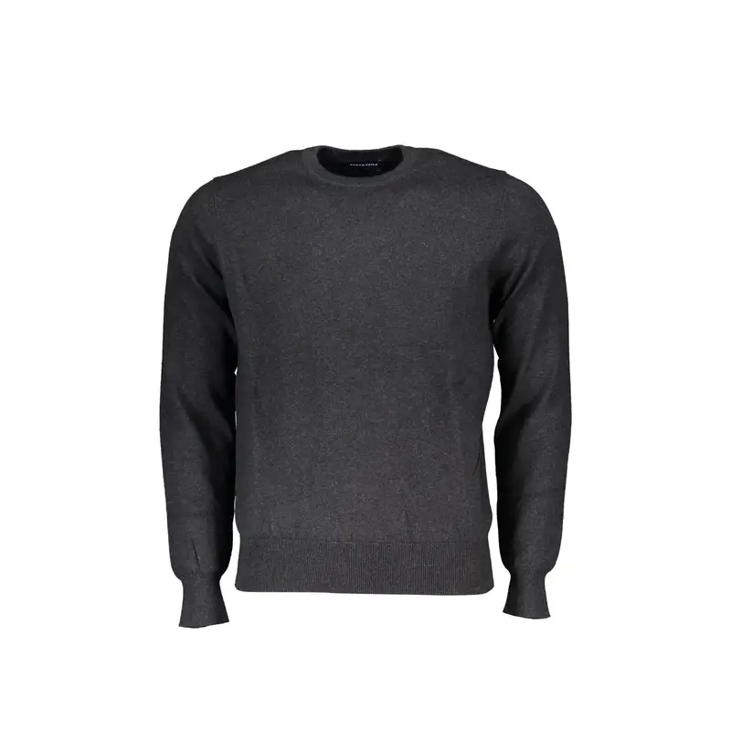 Maglione Uomo Grigio Girocollo Maniche Lunghe