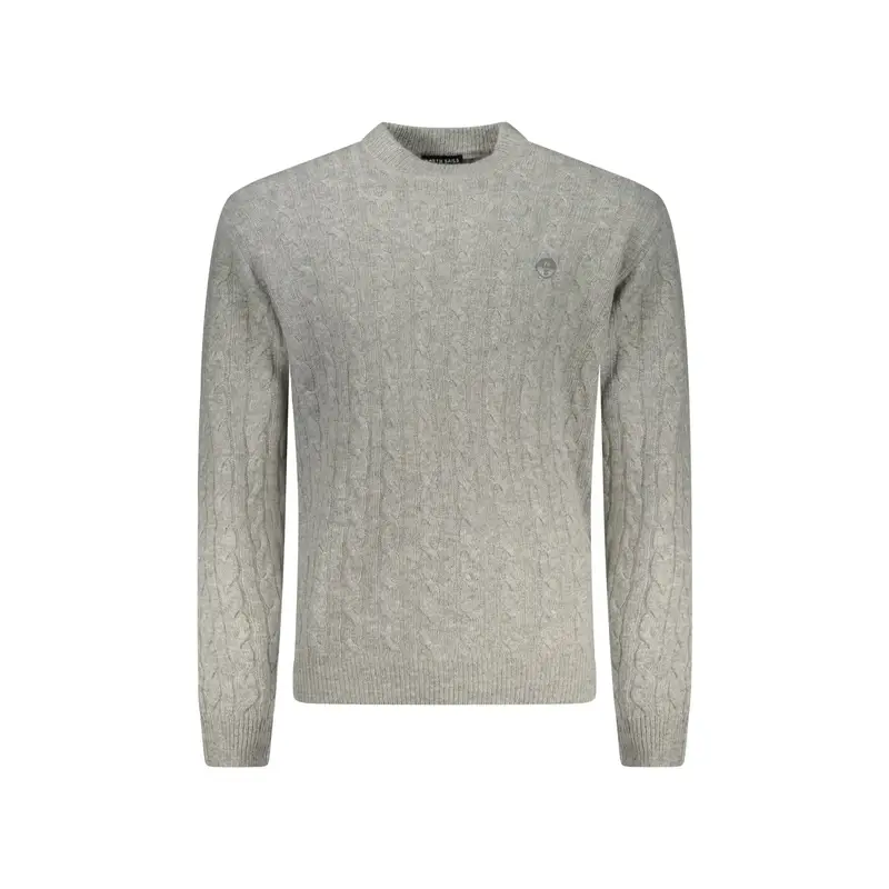 Maglione Uomo Grigio Ricamo Logo