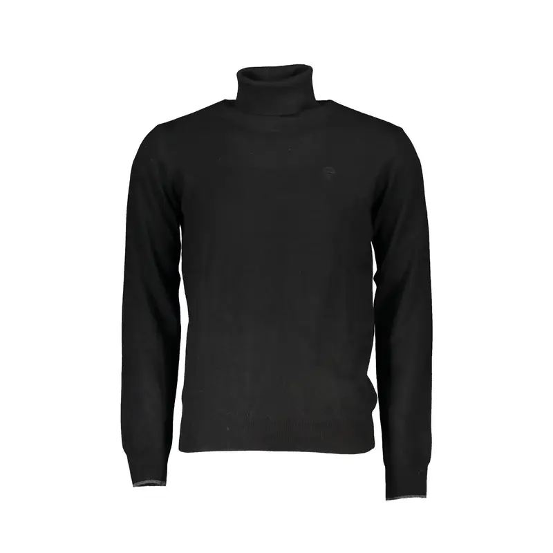 Maglione Uomo Nero Dolcevita Maniche Lunghe