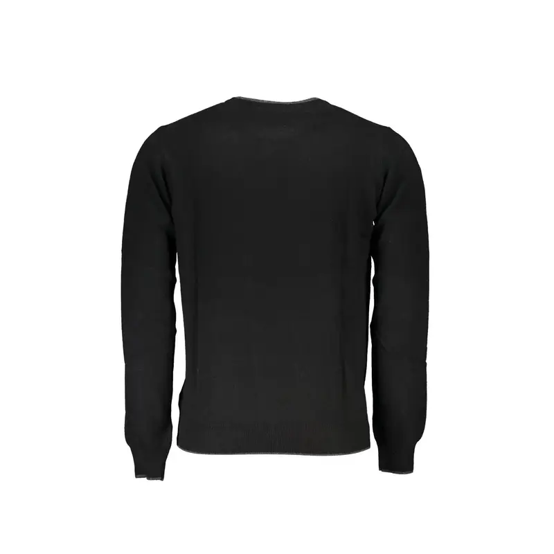 Maglione Uomo Nero Girocollo Maniche Lunghe miniatura 2