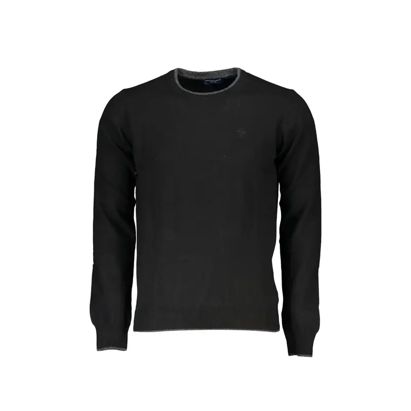 Maglione Uomo Nero Girocollo Maniche Lunghe