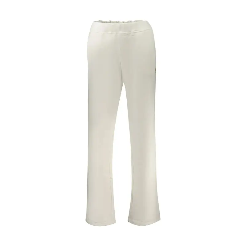 Pantaloni Donna Bianchi Applicazione Logo Bianco