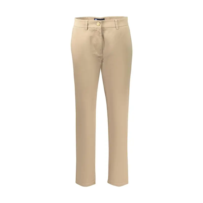 Pantaloni Donna Marrone Ricamo