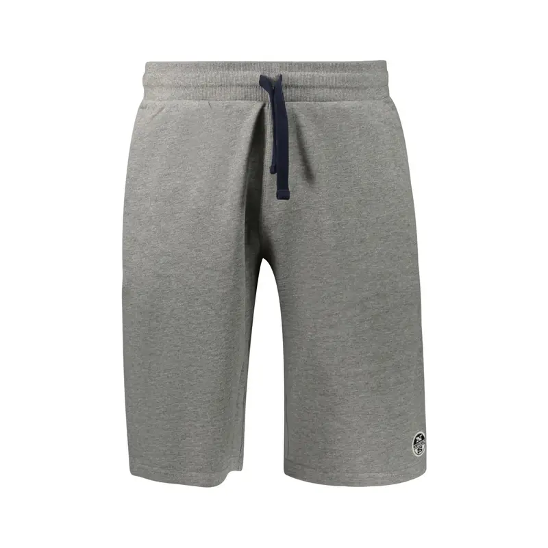 Pantaloni Tuta Corto Uomo Grigio Logo