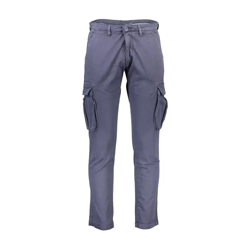 North Sails Pantaloni Uomo Blu con Zip e Bottone
