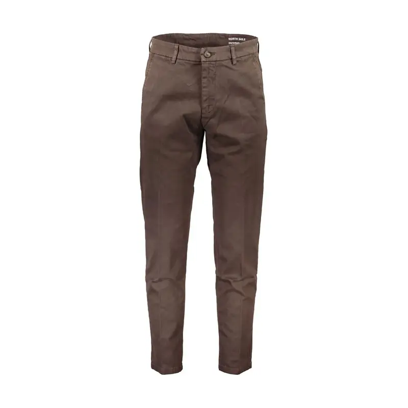North Sails Pantaloni Uomo Marrone con Applicazione Logo