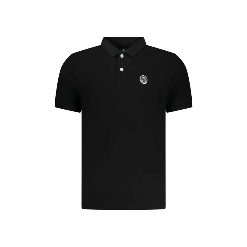 Polo Maniche Corte Uomo Nera Logo Nero