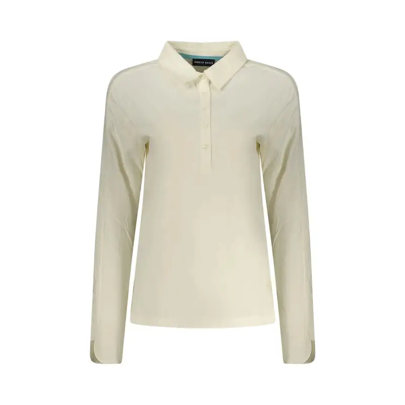 Polo Maniche Lunghe Donna Bianca Logo Bianco