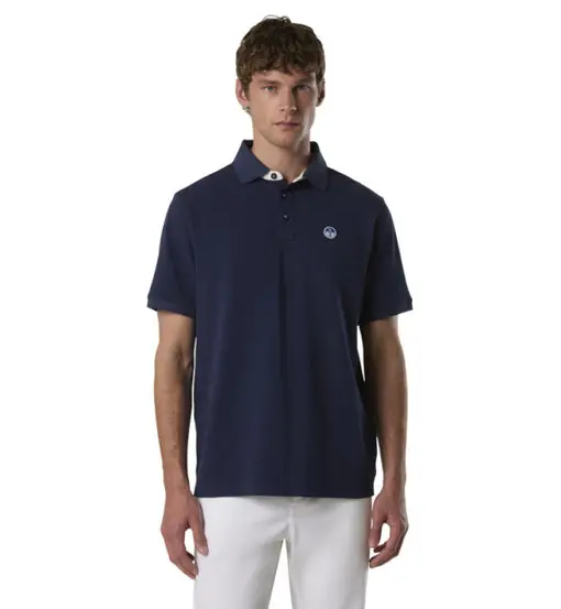 Shirt w/logo neck - polo - uomo Blue