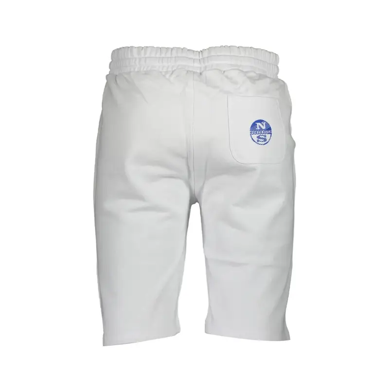 North Sails Pantaloni Uomo Bianco con Stampa Logo miniatura 2