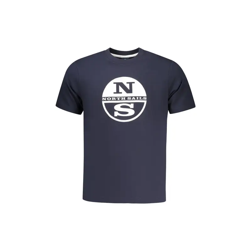 T-Shirt Maniche Corte Uomo Blu Stampa Logo