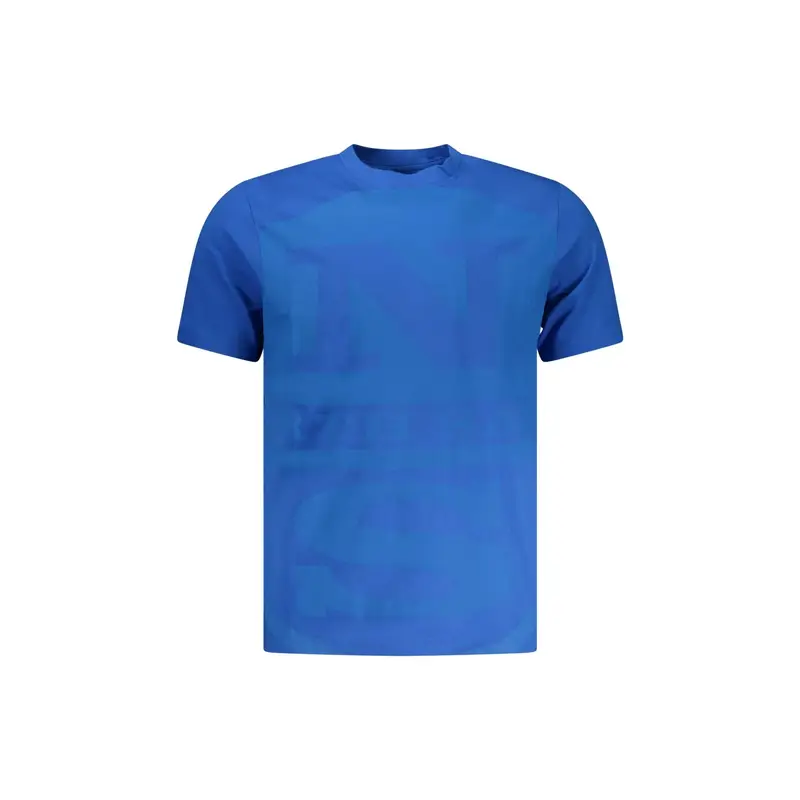T-Shirt Maniche Corte Uomo Blu Stampa Logo
