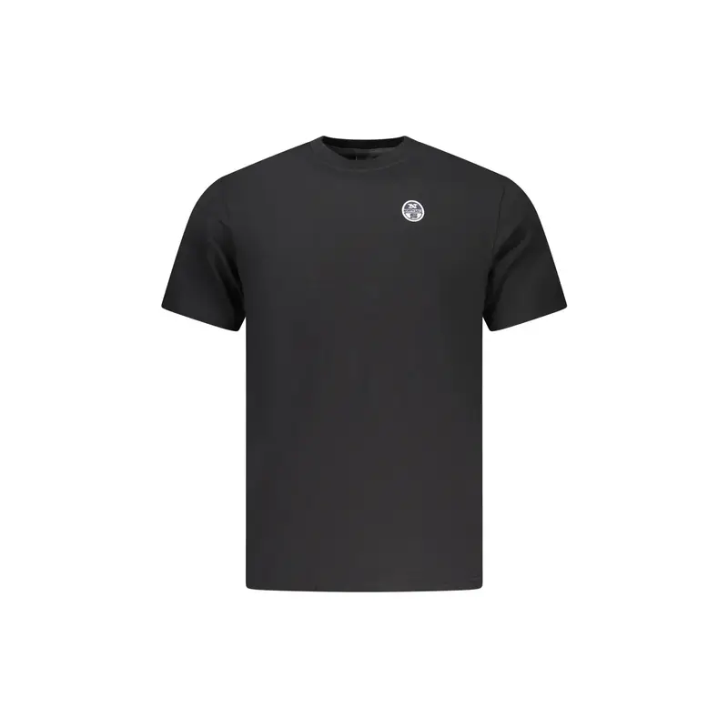 T-Shirt Maniche Corte Uomo Nera Logo Nero