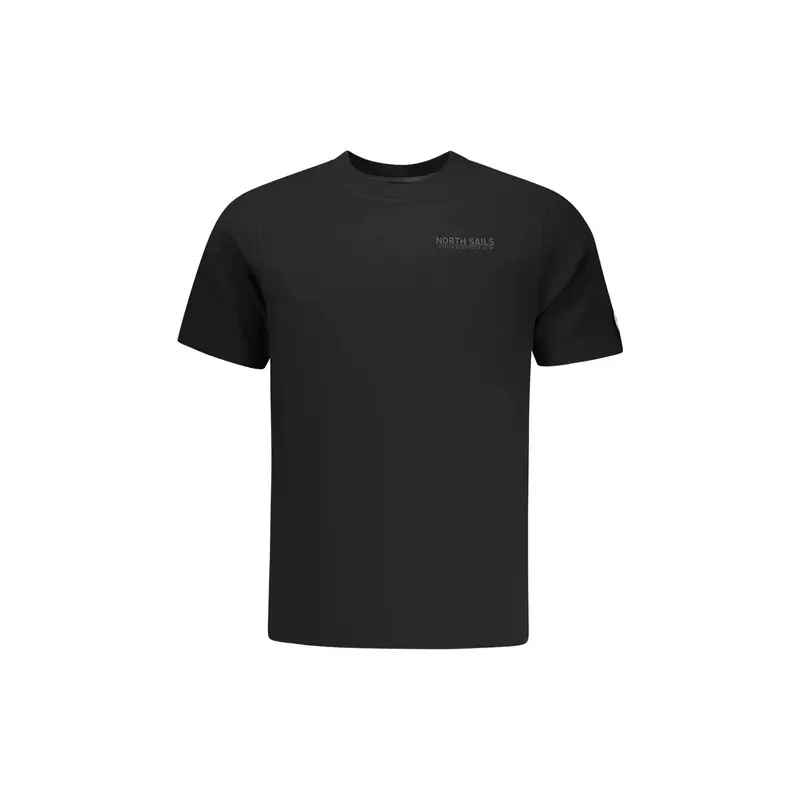 T-Shirt Maniche Corte Uomo Nera Stampa Logo Nero