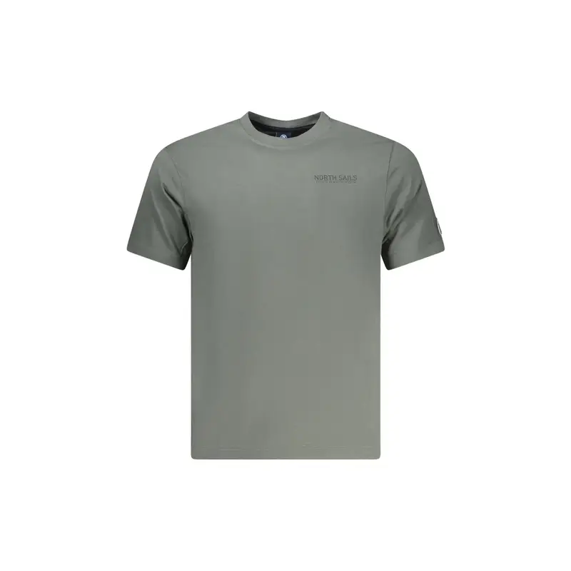 T-Shirt Maniche Corte Uomo Verde Stampa Logo