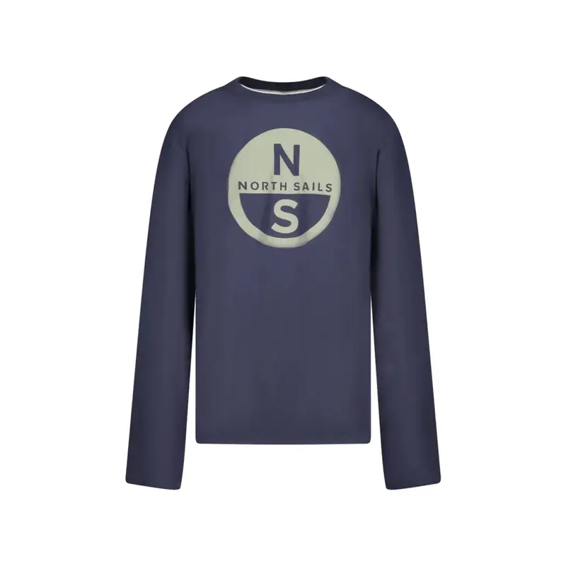 T-Shirt Maniche Lunghe Unisex Blu Stampa