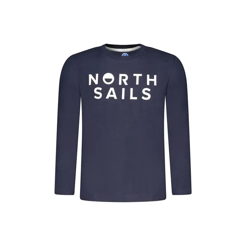 T-Shirt Maniche Lunghe Unisex Blu Stampa Logo