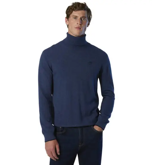 Turtle Neck 12GG M - maglione - uomo Blue