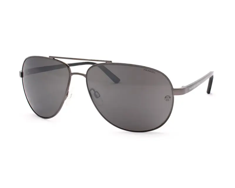North Sails Unisex Marco NS047 Occhiali da sole Metallo Canna di fucile Grigio Pilot Polarizzata