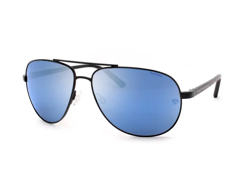 North Sails Unisex Marco NS048 Occhiali da sole Metallo Blu Blu Pilot Polarizzata