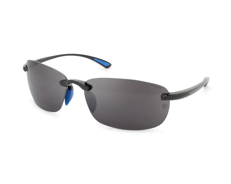 North Sails Unisex Vega NS005 Occhiali da sole Plastica Nero Grigio Squadrata Polarizzata